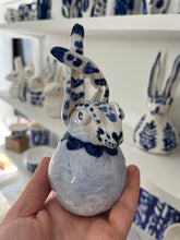 Load image into Gallery viewer, Lucky Light Blue Hand built Porcelain Hare