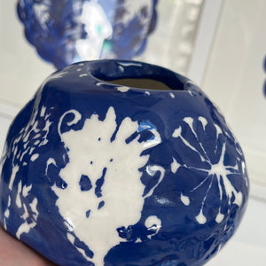 Handbuilt Moon flower Vase