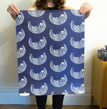 Load image into Gallery viewer, WILD MIDNIGHT BLUE GIFTWRAP - 1 sheet
