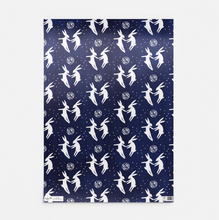 Load image into Gallery viewer, MOON HARES IN BLUE GIFTWRAP - 1 sheet
