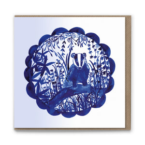 Badger Luxury Eco-conscious Blank Greetings Card