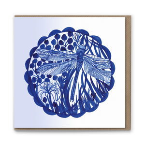 Dragonfly Luxury Eco-conscious Blank Greetings Card