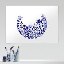 Load image into Gallery viewer, Wild Midnight Blue A2 Limited Edition giclée print
