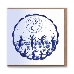 Under The Moon Luxury Eco-conscious Blank Greetings Card