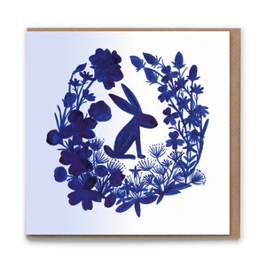 Garden Hare Luxury Eco-conscious Blank Greetings Card