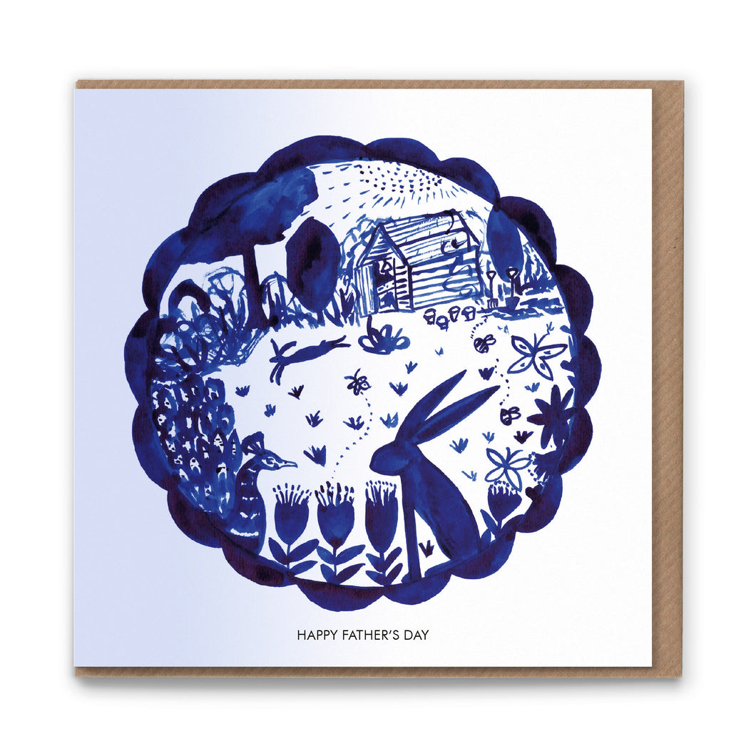 In the Garden (Happy Father's Day) Luxury Eco-conscious Greetings Card