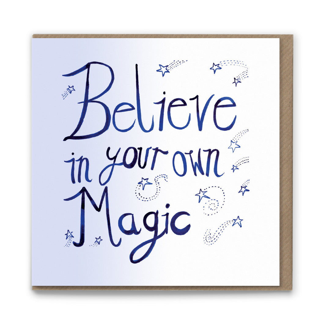 Believe in Your Own Magic Luxury Eco-conscious Blank Greetings Card