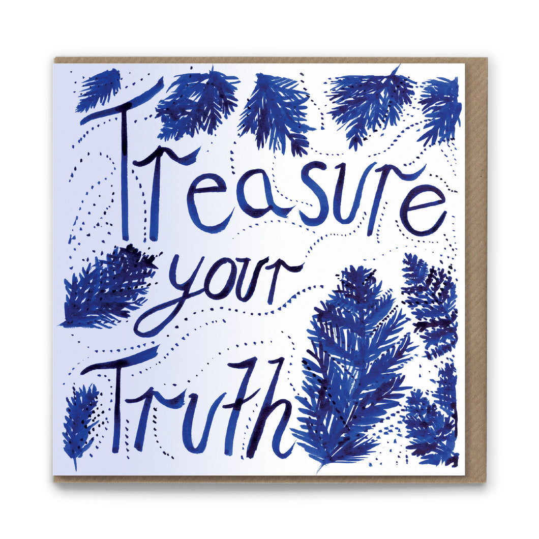 Treasure Your Truth Luxury Eco-conscious Blank Greetings Card