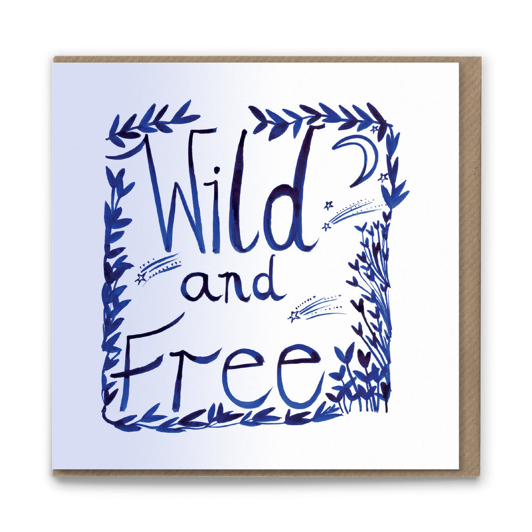 Wild and Free Luxury Eco-conscious Blank Greetings Card