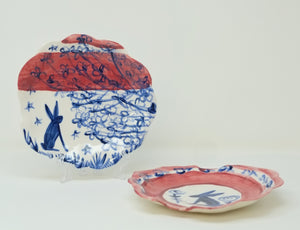 Tree Hare Porcelain Plate (test piece)