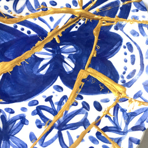 Kintsugi Butterfly Porcelain Plate 15cm